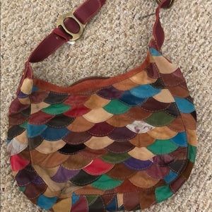 Lucky Brand suede shoulder bag